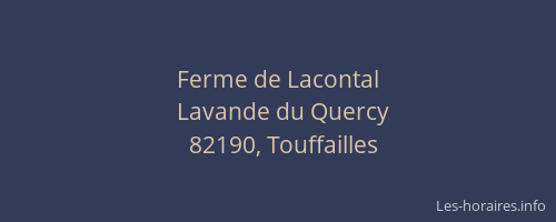 Ferme de Lacontal