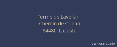 Ferme de Lavellan