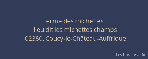 ferme des michettes