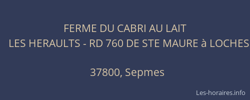 FERME DU CABRI AU LAIT
