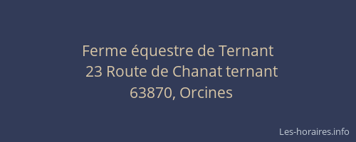Ferme &eacute;questre de Ternant