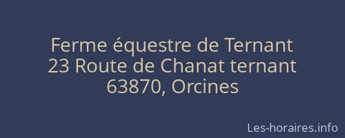 Ferme équestre de Ternant
