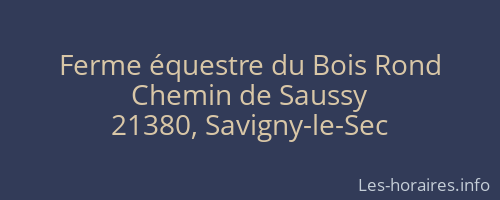 Ferme équestre du Bois Rond