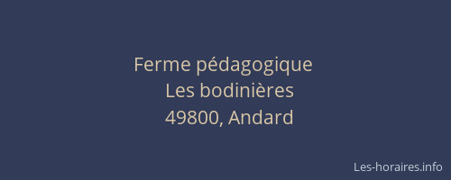Ferme pédagogique 