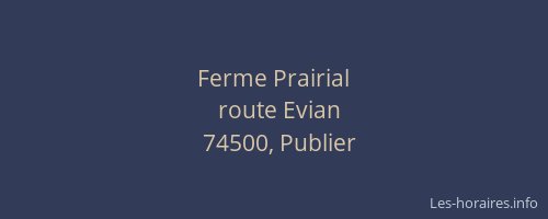 Ferme Prairial