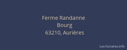 Ferme Randanne
