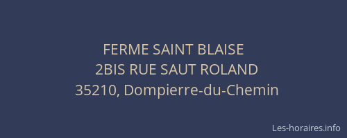 FERME SAINT BLAISE