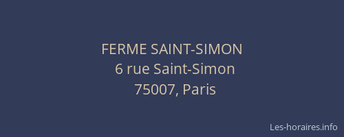 FERME SAINT-SIMON