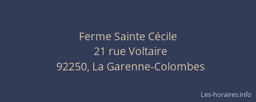 Ferme Sainte Cécile