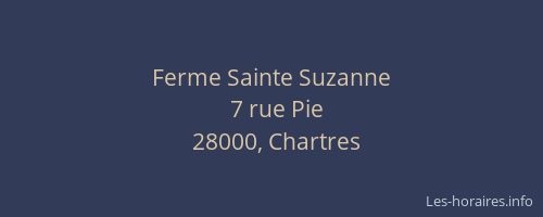 Ferme Sainte Suzanne