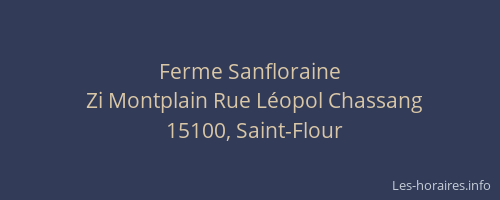 Ferme Sanfloraine