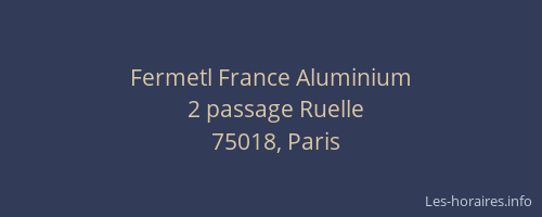 Fermetl France Aluminium