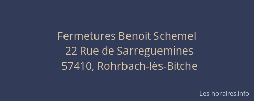 Fermetures Benoit Schemel