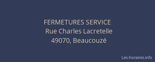 FERMETURES SERVICE