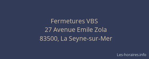 Fermetures VBS