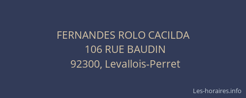 FERNANDES ROLO CACILDA