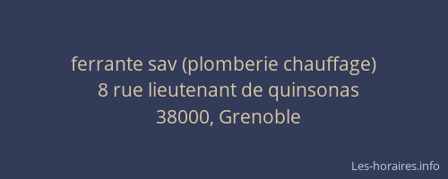 ferrante sav (plomberie chauffage)