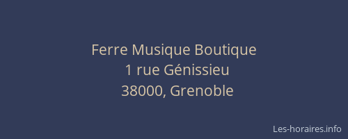 Ferre Musique Boutique