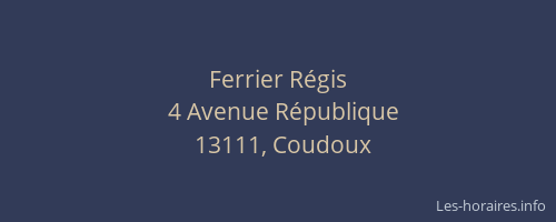 Ferrier Régis