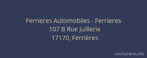 Ferrieres Automobiles - Ferrieres