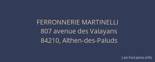FERRONNERIE MARTINELLI