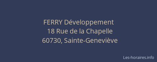 FERRY D&eacute;veloppement