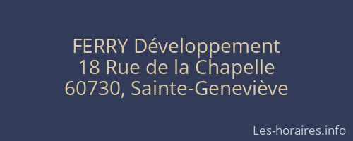 FERRY Développement