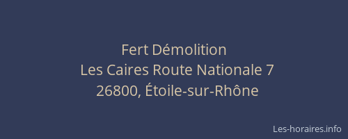 Fert D&eacute;molition