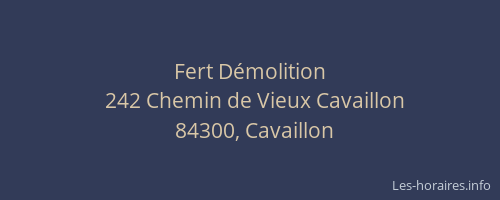 Fert D&eacute;molition