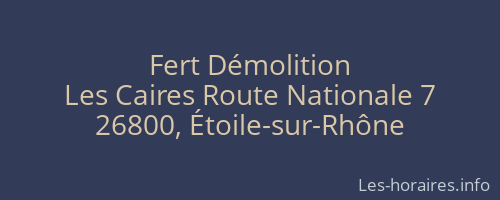 Fert Démolition