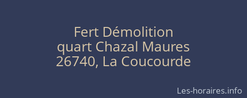 Fert Démolition