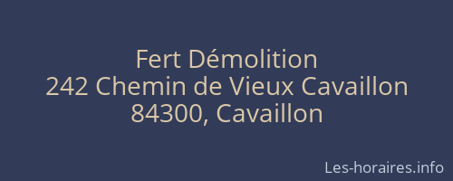 Fert Démolition