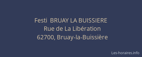 Festi  BRUAY LA BUISSIERE