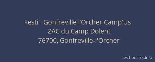 Festi - Gonfreville l’Orcher Camp’Us