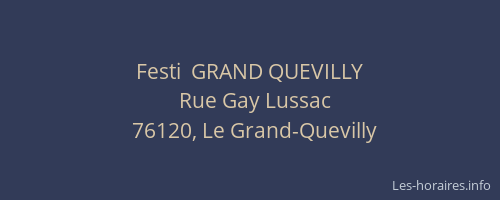 Festi  GRAND QUEVILLY