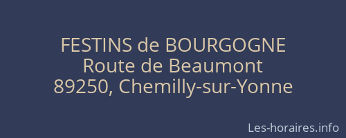 FESTINS de BOURGOGNE