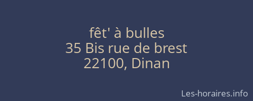 fêt' à bulles