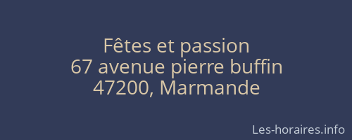 Fêtes et passion