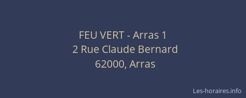 FEU VERT - Arras 1