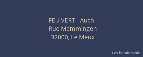 FEU VERT - Auch