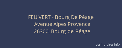 FEU VERT - Bourg De Péage