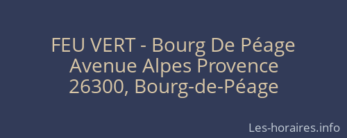 FEU VERT - Bourg De Péage