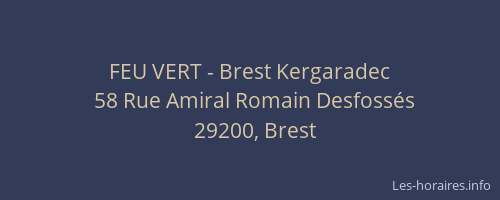 FEU VERT - Brest Kergaradec