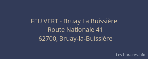 FEU VERT - Bruay La Buissière