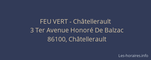 FEU VERT - Châtellerault