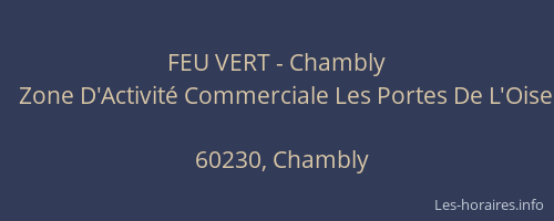 FEU VERT - Chambly