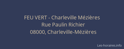 FEU VERT - Charleville Mézières