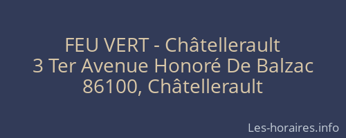 FEU VERT - Châtellerault