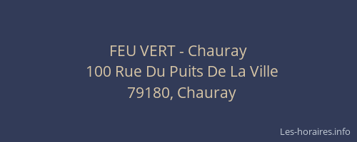 FEU VERT - Chauray