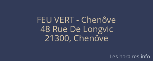 FEU VERT - Chenôve